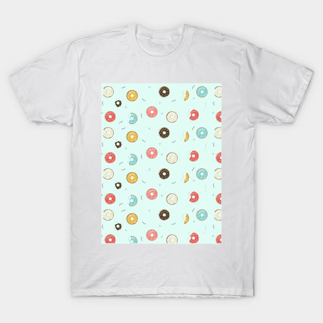 Tasty Donuts Pattern T-Shirt by IstoriaDesign